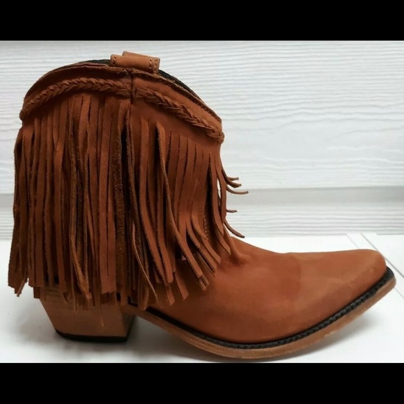 Liberty Black Vegas Papaya Fringe Booties - Picture 3 of 6